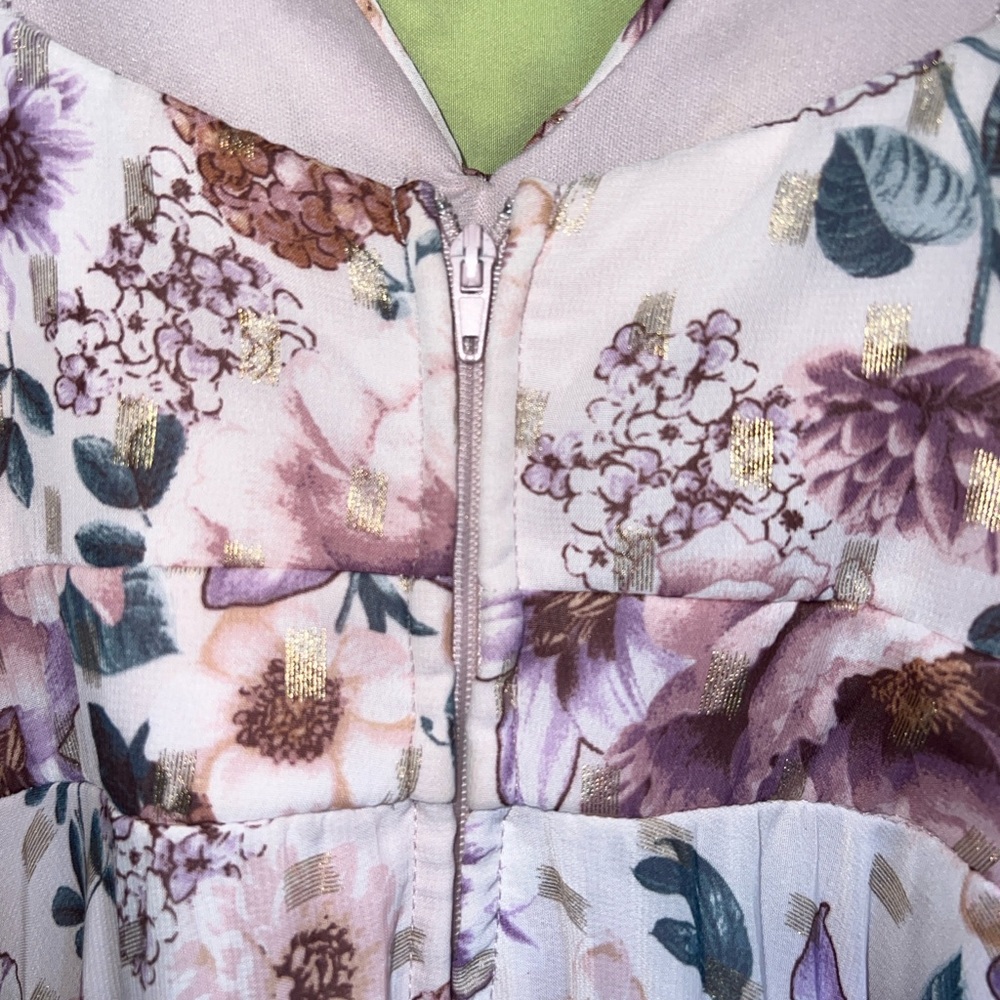 Crystal Doll Lavender Floral Maxi Dress - Picture 10 of 13